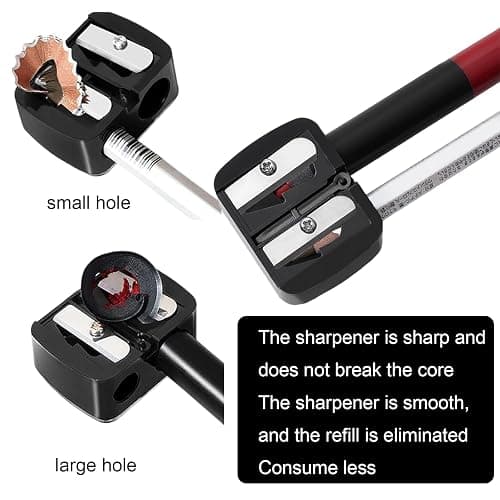 2 Pcs Eyeliner Sharpener, 2 Holes Makeup Sharpener for Large and Small Lip Pencils, Compact, Easy to Clean, Ideal for Eyeliner, Lip Liner & Eyebrow Pencils, Transparent Cover thumbnail 6