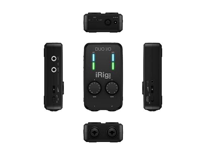 IK Multimedia iRig Pro Duo I/O USB audio interface, TRS balanced & headphones outputs, audio mixer to 24-bit, midi interface for music studio, recording, podcasting, streaming & social apps thumbnail 6