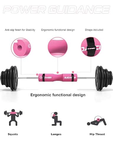 POWER GUIDANCE Barbell Squat Pad - Neck & Shoulder Protective Pad - Great for Squats, Lunges, Hip Thrusts, Weight Lifting & More - Fit Standard and Olympic Bars Perfectly thumbnail 2
