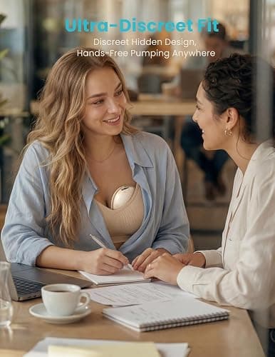 Paruu P16 Pro Wearable Breast Pump, Hands-Free Electric Breast Pump with 160min Battery & Night Light, 4 Modes & 12 Levels, 309mmHg Suction, 24mm Flange, Storage Bag & Dust Cover, 2 Pack (Champagne) thumbnail 6