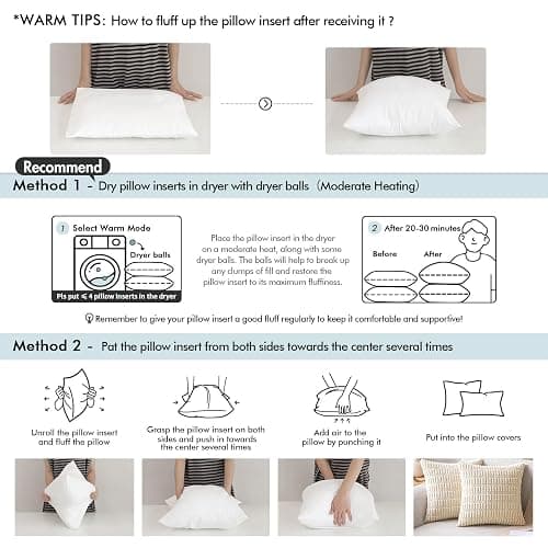 MIULEE 16x20 Inch Pillow Insert, Throw Pillow for Bed Sofa Couch Rectangle Decorative Lumbar Virgin Microfiber Stuffer thumbnail 6