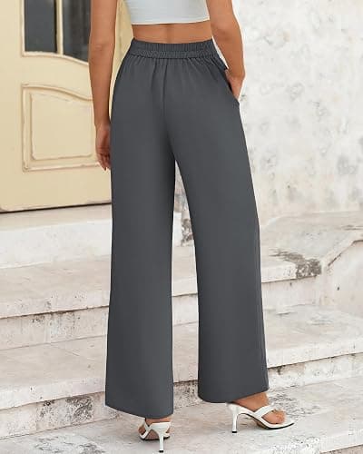 BTFBM Women High Waisted Wide Leg Pants Spring 2026 Business Casual Work Pants Loose Office Palazzo Trousers Pockets thumbnail 4