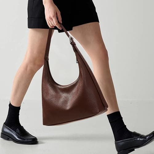 KALIDI Crescent Tote Bag, Women Underarm Hobo Everyday Zipper Handbag Work | Soft Vegan Leather 10" Adjustable Shoulder Trendy Purse for Evening Shopping Travel Vacation Commute Casual thumbnail 6
