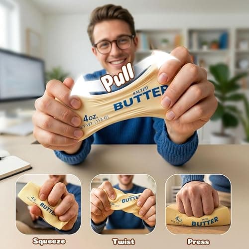 Zrpot Butter Squishy, Slow Rising Squishy, Stress Relief & Sensory Toys Squeeze Toy Soft Butter Squishy Toy Creative Gift for Office Desk & Classroom (1) thumbnail 3