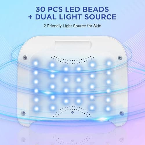 Aedavey Cordless Nail Lamp, Rechargeable UV Nail Lamp for Gel Nails, LED Nail Lamp with 4 Timer Modes, Gel Nail Light Decorate with Sparkling Nail Rhinestones Diamond (Sparkly Diamond and White) thumbnail 3