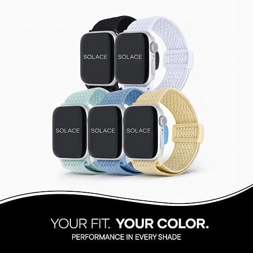 Solace Sport Adapt Bands - Apple Watch Bands, Breathable Nylon with Magnetic Clasp, Unisex Smart Watch Band, Apple Watch Strap thumbnail 7