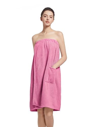 Women'S Soft Wrap Towel Full Length,Bath Robe After Shower Female Plush Long,Spa Bathrobes Lightweight With Pockets - Image 1