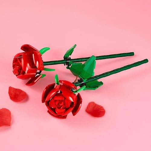 LEGO Roses - Building Toy for Kids, Girls & Boys, Ages 8+ - Artificial, Fake Roses for Home Decor & Display - Gift Idea for Plant & Flower Lovers - 40460 thumbnail 4