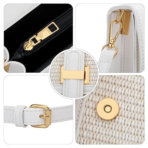 KKXIU Crossbody Bags for Women - Top Handle Purses for Lady, Leather Handbags Shoulder Clutch with Adjustable Shoulder Strap thumbnail 6
