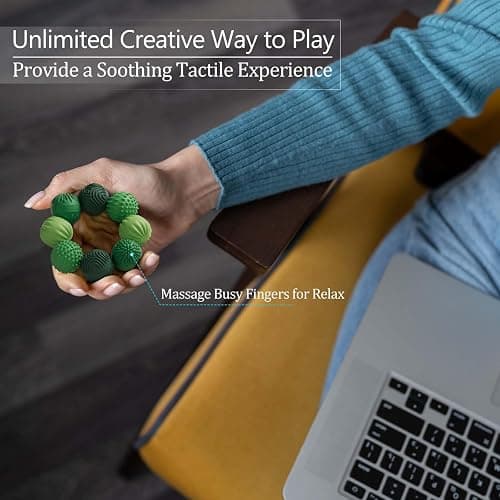 luckdoor Silicone Magnetic Balls Fidget Toys for Adults & Teens,8PCS Stress Relief Sensory Toys for Autism ADHD Anxiety,Fun Textures Gadgets,Office Desk Toy,Stocking Stuffers for Women Men Teen Gifts thumbnail 4
