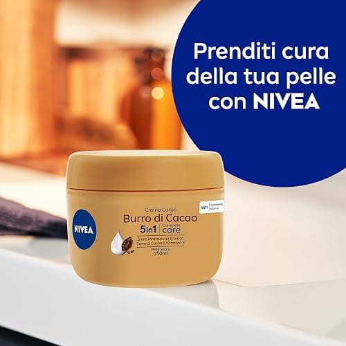 NIVEA Crema Corpo Burro di Cacao 250ml, Crema corpo idratante 48 ore per pelle secca arricchita con Siero Idratazione Intensa, Burro di Cacao & Vitamina E thumbnail 7