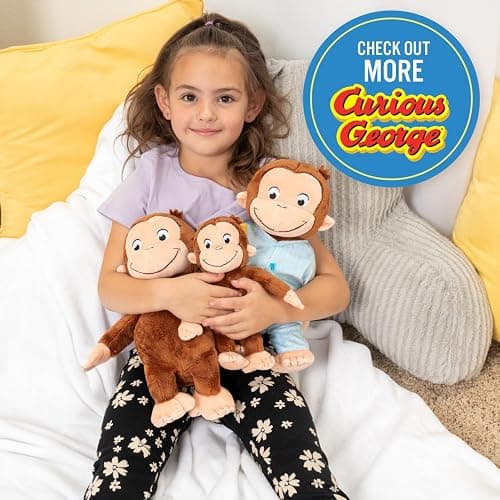 KIDS PREFERRED Curious George in Pajamas Monkey Stuffed Animal Plush Toys Soft Cute Cuddle Plushie Gifts for Baby and Toddler Boys and Girls - 12" Stuffed Animal thumbnail 6