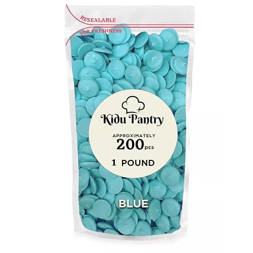 Kidu Pantry Melting Chocolate Wafers Bulk In Resealable Bag (Blue, 1 Pound) - Image 1