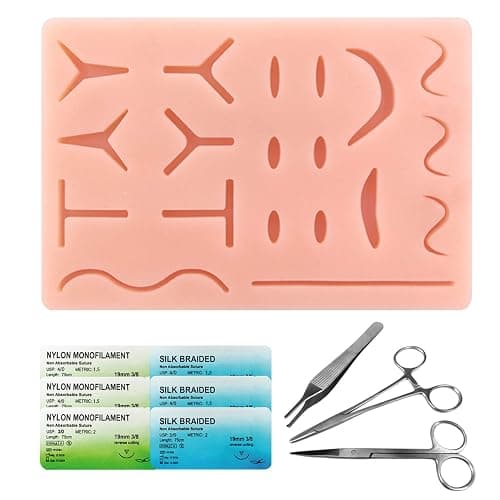 Ultrassist Suture Kit for Medical Students, Suture Stitching Kit with 19 Pre-Cut Wounds, Suture Instruments, Various Suture Threads and Needles, Ideal Practice Suture Training Kit (Education Use Only) - Image 1