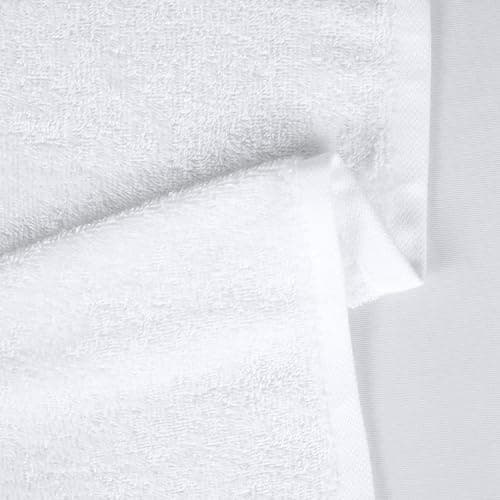 Amazon Basics Soft and Thick Cotton Hand Towels for Bath, Kitchen, Gym, 16 x 26 in, White, 12-Pack thumbnail 5