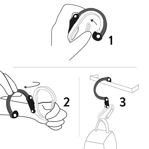 GEAR AID HEROCLIP Carabiner Gear Clip and Hook (Medium) for Camping, Backpack, Suitcases and Garage Organization thumbnail 4