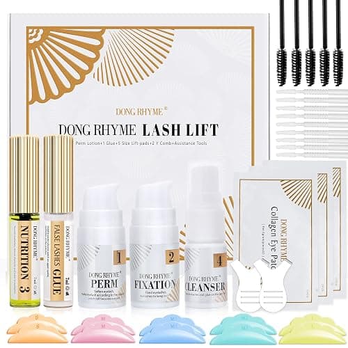 2025 Upgrade Lash Lift Kit, Keratin Eyelash Perm Kit, Eyebrow Eyelash Curling Lamination Kit Professional Lash Lift Extensions, Semi-Permanent Curling Perming Wave Suitable at Home and Salon by DONG RHYME - Image 1