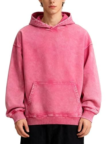Oversized Acid Wash Hoodie for Women Fashion Cute Hoodies Casual Heavyweight Pullover Hooded Long Sleeve Sweatshirt thumbnail 4