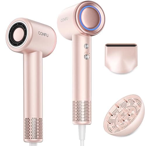 Hair Dryer with Diffuser, CONFU Hair Dryers for Women, Diffuser Hair Dryer High Speed Professional Ionic Blow Dryer for Fast Drying, Hair for Curly Hair for Home Travel - Image 1