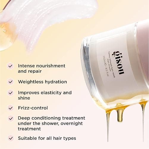 Gisou Honey Infused Hair Mask Travel Size to Hydrate and Repair for Softer, Stronger, More Manageable Hair, Mini TSA-Approved Mask (2.5 fl oz) thumbnail 5
