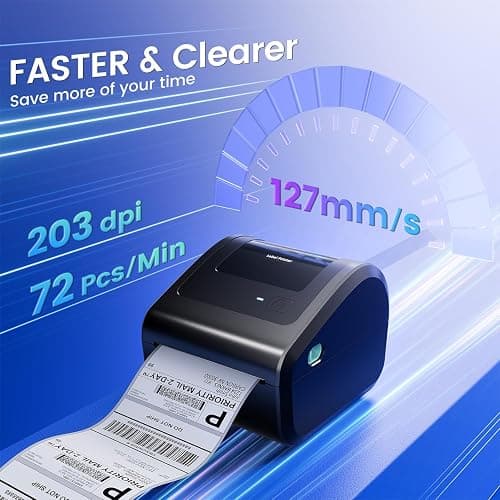 Omezizy Bluetooth Shipping Label Printer 4x6, D450BT Thermal Label Printer for Shipping Packages, Thermal Printers for Small Business, Compatible with Android, iPhone, Windows, macOS, Tiktok, UPS thumbnail 6
