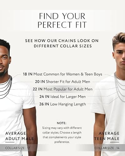 RTZN® Gold Rope Chain for Men – 3mm Mens Rope Chain – Premium Stainless Steel Necklace for Men & Boys – Non-Tarnish & Waterproof Black, Silver, Gold Mens Chain Necklaces – 18/20/22/24/26" Inches thumbnail 2