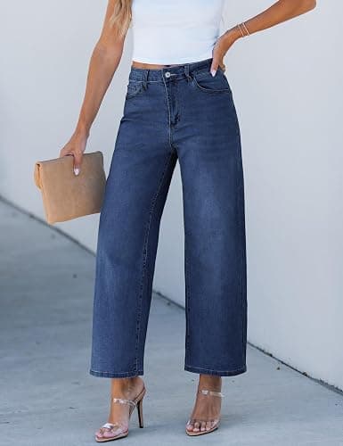 luvamia Wide Leg Jeans for Women High Waisted Relaxed Fit Trendy Stretchy Denim Pants Ankle Trouser Jeans with Pockets thumbnail 5
