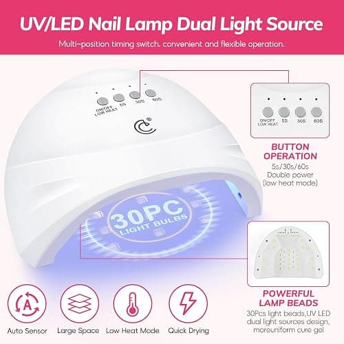 Amazon Nail polish 60 colors and UV light  thumbnail 4