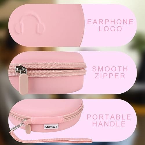 STUKCAZE Headphone Case for JBL Tune 510BT 520BT, Hard Portable Headphone Carrying Case, Over Ear Headphone Storage Protective Case(Pink) thumbnail 5