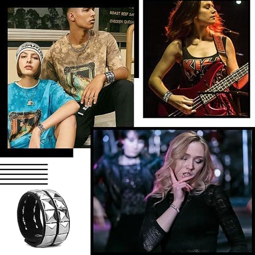 DTUIEUI Studded Bracelet, Punk Bracelet, Spiked Bracelets, Emo Bracelets, Goth Bracelets, Gothic Bracelet, Studded Arm Band thumbnail 4