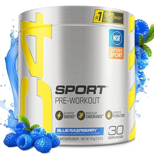 Cellucor C4 Sport Pre Workout Powder Blue Raspberry - Pre Workout Energy with 3g + 135mg Caffeine and Beta-Alanine Performance Blend - NSF Certified for Sport | 30 Servings - Image 1