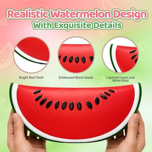 Watermelon Jumbo Squishy Toy, GiantSqueeze Rising Stress Ball, Realistic Fruit Fidget for Adults thumbnail 3