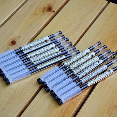 sencoo 12 pack Black Gel Ink Pen Extra Fine Point Pens Ballpoint pen 0.35mm Black Office School Stationery Students Pens thumbnail 6