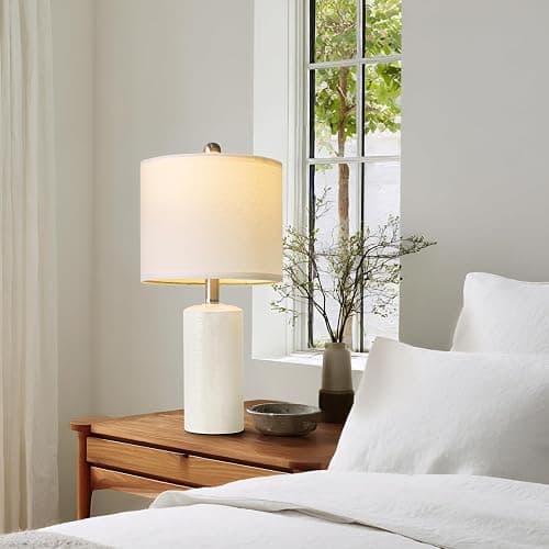 G-SAFAVA 20.5" Small Table Lamps for Living Room Lamp Set of 2 Ceramic Lamps for Bedroom Bedside Lamps Modern Boho Lamps for Night Stands Farmhouse Nightstand Lamp Side End Table Lamp, White thumbnail 4