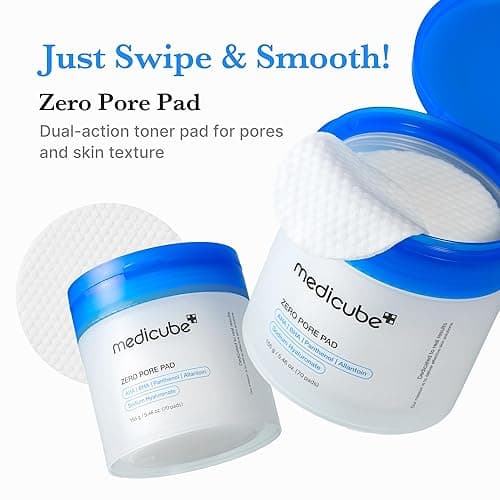 Medicube Zero Pore Pads 2.0, Dual-Textured Facial Toner Pads for Exfoliation and Pore Care with 4.5% AHA Lactic Acid & 0.45% BHA Salicylic Acid, Ideal for All Skin Types, Korean Skin Care (70 units) thumbnail 4