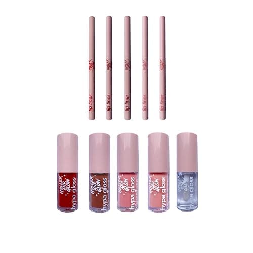 Holler & Glow 10-Piece Lip Set: 5 Lip Liners & 5 Color Matched Lip Glosses for High-Shine, Long-Lasting Pout Perfection thumbnail 2