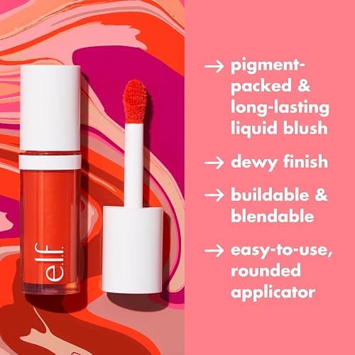 e.l.f. Camo Liquid Blush, Long-lasting Liquid Blush For High-pigment Color, Creates A Soft, Dewy Finish, Vegan & Cruelty-free, Dusty Rosé thumbnail 6
