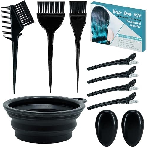 Xarchy 10 Pc Hair Bleach Kit - Hair Coloring Products With Dye Brush, Color Bowl, Earmuffs, Clip for Salon Bleaching & Highlighting - Image 1