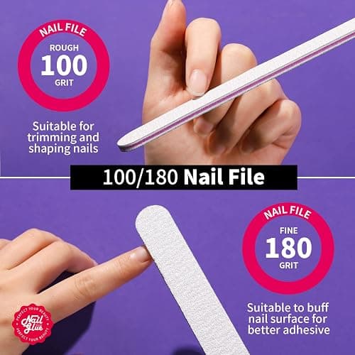 Teenitor Nail Glue for Press Ons, 3 Pack Best Nail Glue for Gel Tips with Nail Files, Super Strong Nail Glue for Broken Nail Brush on Nail Glue for Press on Nails thumbnail 5