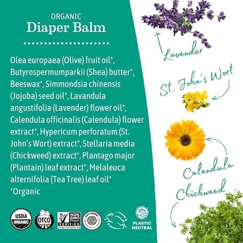 Earth Mama Organic Diaper Balm - 4 fl oz - Diaper Cream for Baby - Safe for Sensitive Skin - Baby Essentials thumbnail 6