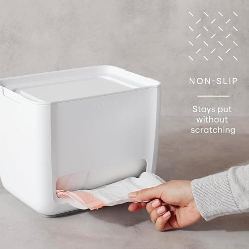 YouCopia SinkSuite Bag & Pod Dispenser, Standing Garbage Bag and Dishwasher Pod Organizer with Removable Lids for Storage, Speckled White thumbnail 7