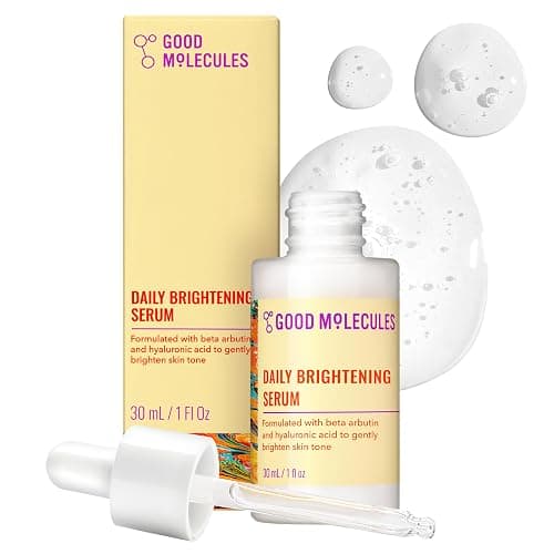 Good Molecules Daily Brightening Serum with Beta Arbutin 3% & Hyaluronic Acid – Brightening Serum for Dark Spots & Uneven Tone, Face Skincare, 1 fl oz (30 ml) - Image 1