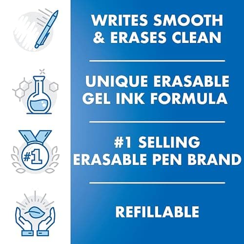 Pilot, FriXion Ball Gel Ink Refills for Erasable Pens, Fine Point 0.7 mm, Pack of 3, Black thumbnail 3