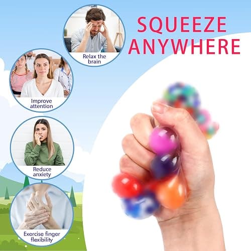 36 Pack Squishy Ball, Stress Balls Bulk for Adults, Mini Stress Balls, Anti-Anxiety and Fidget Balls to Relax, Birthday Gifts, Goodie Bag Stuffers thumbnail 6
