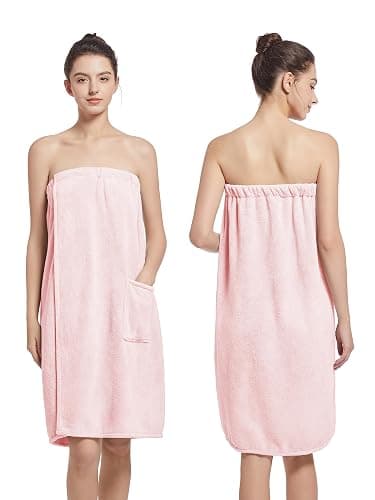 Women'S Soft Wrap Towel Full Length，Bath Robe After Shower Female Plush Long，Spa Bathrobes Lightweight With Pockets thumbnail 2
