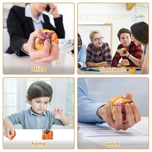 Flovyn - Squishy Toys, Taba Squishies Fidget Toys for Kids, Stress Balls for Adults, Sensory Toys for Autism, Squeeze Gifts, Anxiety Relief Party Favors for Girls & Boys (Fruit Toast) thumbnail 5