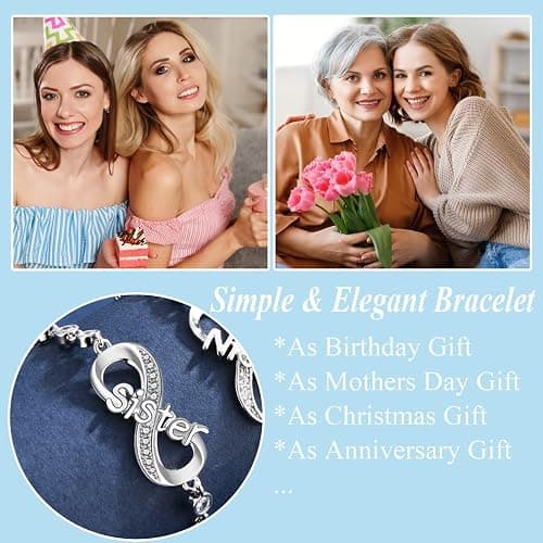 OAVOOK Infinity Bracelet for Women Special Jewelry Gift for Her | for Mothers Day, Birthday, Christmas Stocking Stuffer thumbnail 5