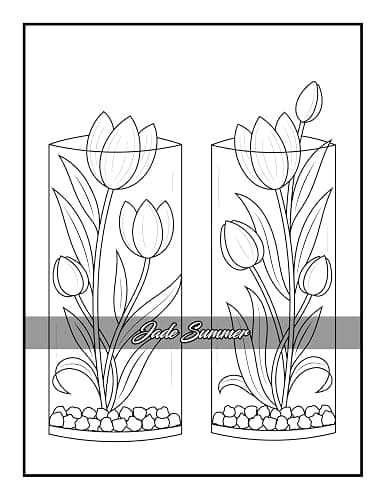 100 Flowers: An Adult Coloring Book with Bouquets, Wreaths, Swirls, Patterns, Decorations, Inspirational Designs, and Much More! thumbnail 18