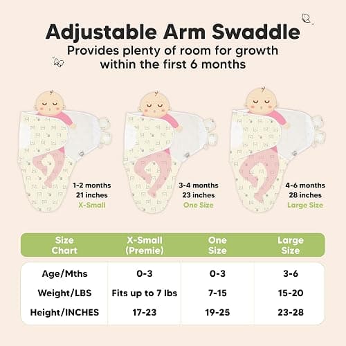 3-Pack Organic Baby Swaddle Sleep Sacks - Swaddles for Newborns, Infant 0-3 Months, Baby Girls, Boys, Soft & Snug Newborn Sleep Sack, Nursery Swaddling Blankets, Easy to Use (Bumble Bear) thumbnail 6