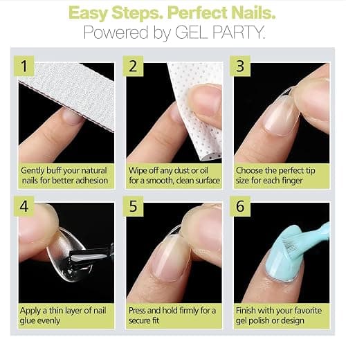 GELPARTY XL Long Square Nail Tips – 240pcs Clear ABS Full Cover Tips, 12 Sizes, Extra Long Straight Square False Nails for Acrylic & Gel Extensions, Nail Salons & DIY thumbnail 5